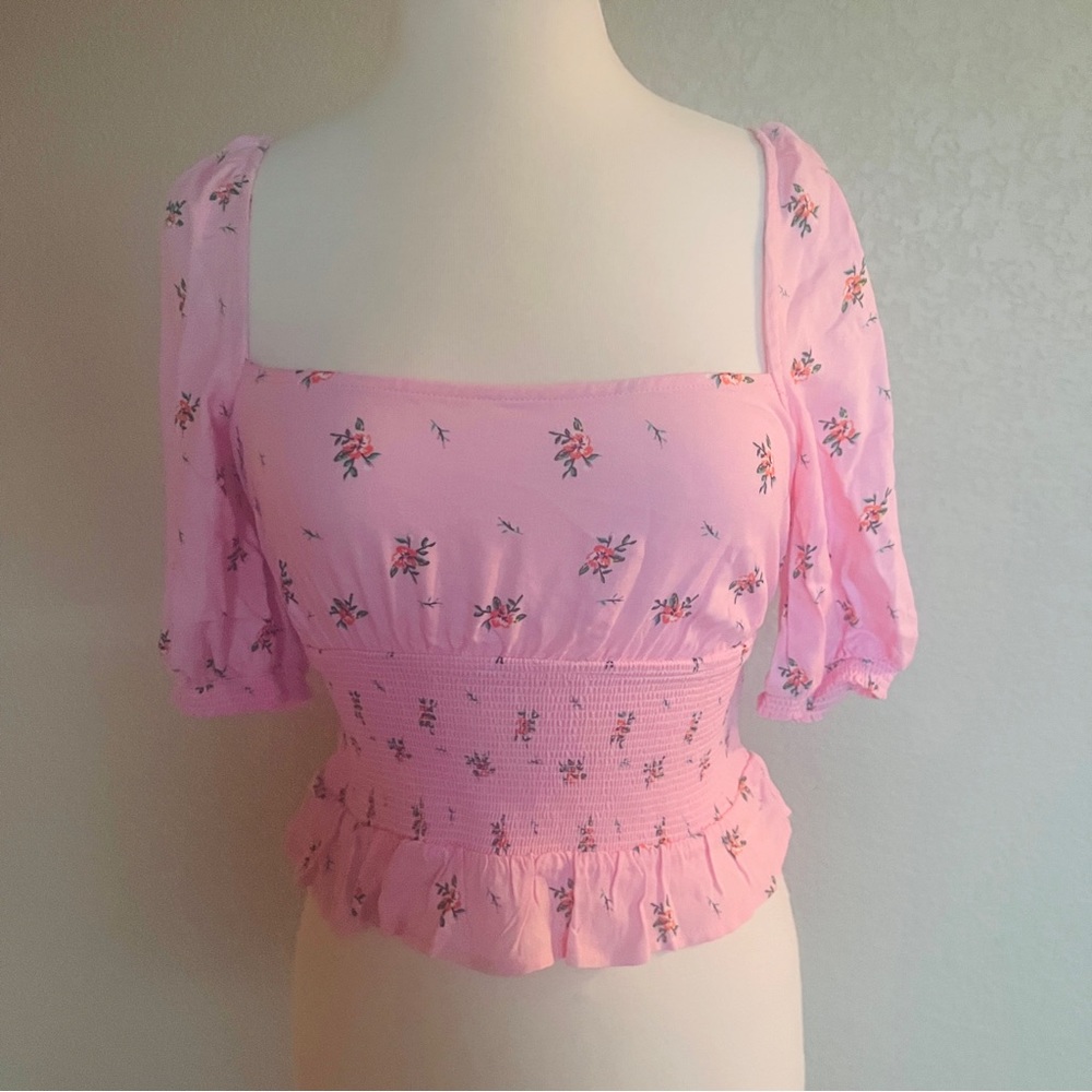 AFRM pink Floral Top Size Sm